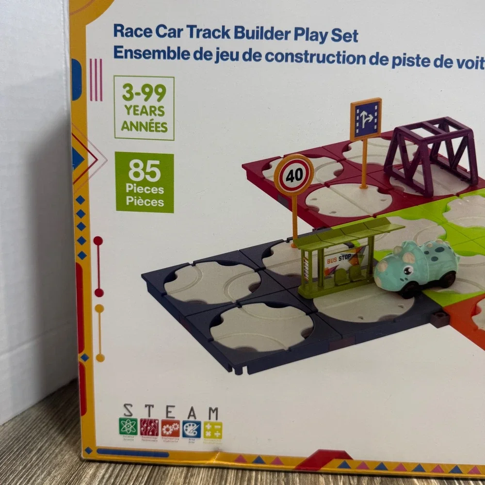 Ever Play Race Car Track Builder Play Set Reversible Rotatable Tracks EPR22